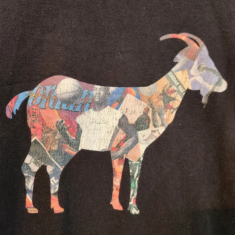 JORDAN Retro Basketball Goat T-Shirt with Rare Goat Design,‎ Size XL